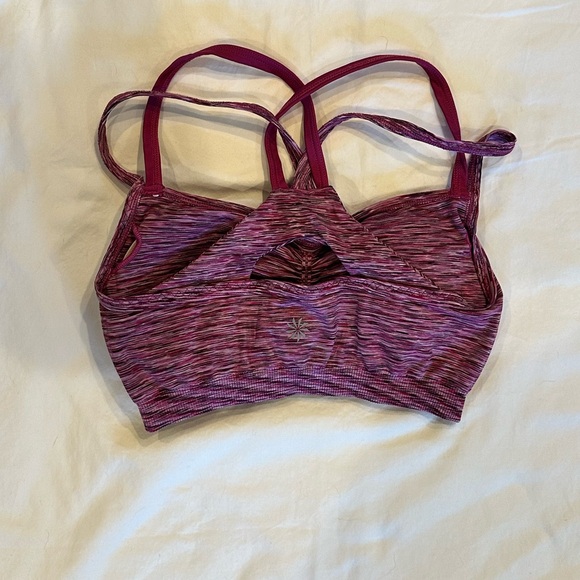 Athleta Sports Bra, Size M, Pink Pattern - Picture 2 of 3